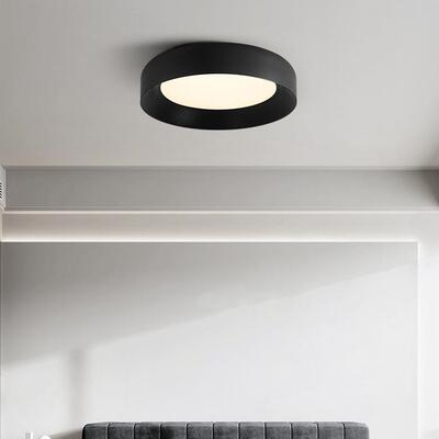 卧大室吸灯书UME现代简顶约气智能创意护眼led黑色客厅房房间吸顶