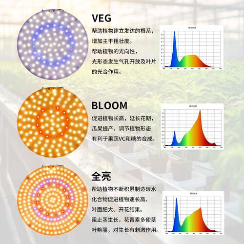 全光谱植物生长灯家用办公室小型盆栽绿植补光增艳支架可调节40w