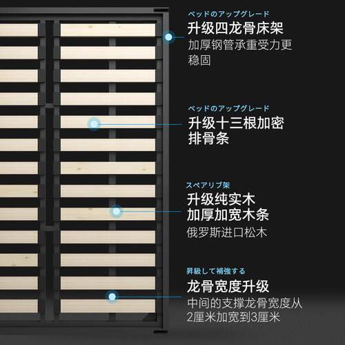 叠床功能隐形龙骨床壁折叠床板床侧翻翻板多功能床菲配件折叠五金