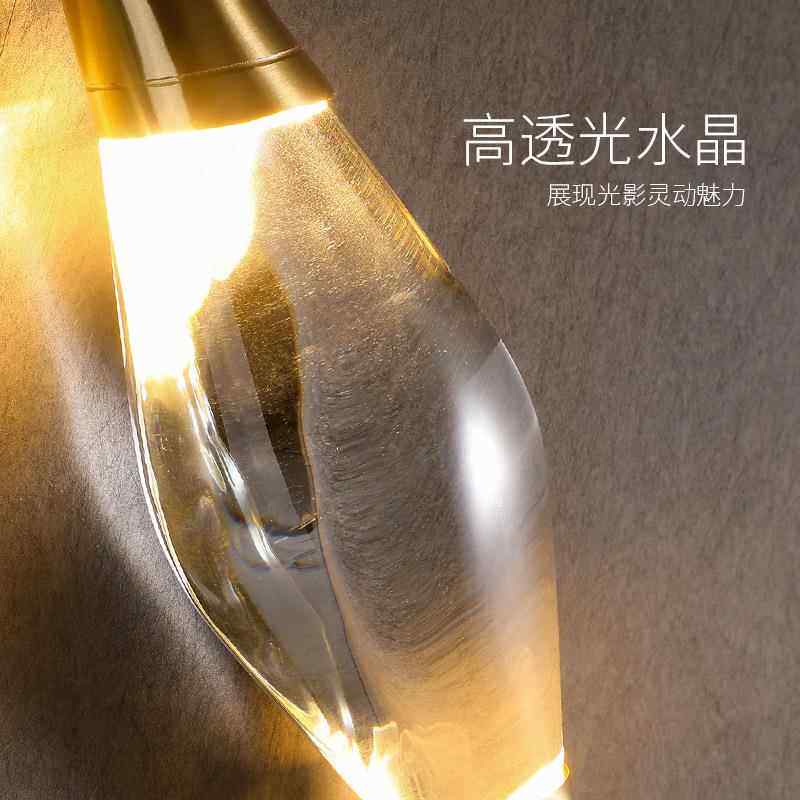 现代轻奢卧壁室床头ZWJ壁灯铜客厅电视创墙过道酒店意装饰全水晶
