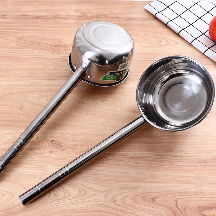 加厚厨房无磁不锈钢舀水瓢水舀子圆柄/方柄水勺长柄水杓其他厨房