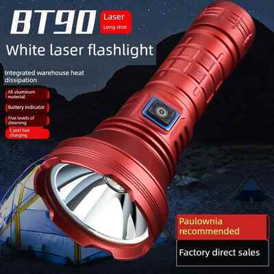 新款BT90超亮户外远射王手电筒大功率强光98k可充电21700爆亮DIY