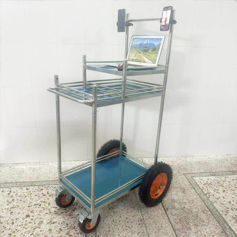 网红不锈钢直播推车户外拆卸便携展示架摆摊车促销台试小吃置物架,商业/办公家具,促销架/促销车/摊位架,淘宝优惠券,粉丝福利购,淘宝优惠卷