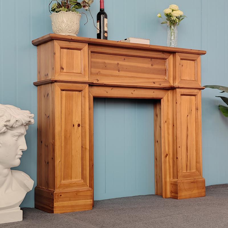 法式壁炉柜婚礼摄影道具摆件民宿实木装饰柜客厅玄关柜复古壁炉架