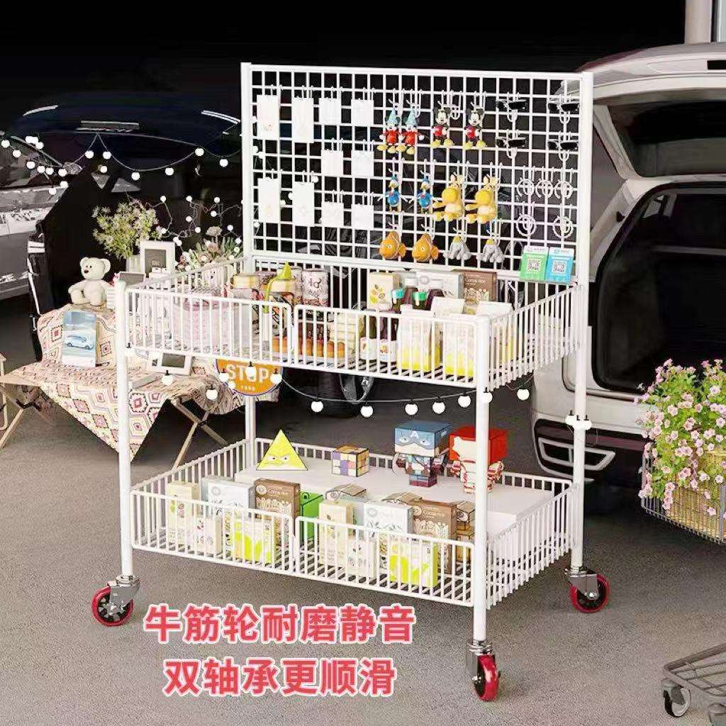 折叠移动摆摊小推车神器一秒收摊夜市专用烤肠地摊花车促销展示架