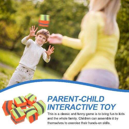 6 Pcs Tossing Bag Toys Throwing Game Bean Bags for Kids