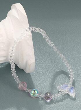 Colorful butterfly crystal bracelet彩色蝴蝶水晶手炼闺蜜手饰