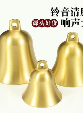 铜铃铛纯黄铜铜铃铜钟铜风铃门铃八角撞铃挂件复古大门口客厅挂饰