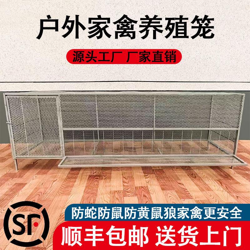 鸡笼家用室外大号防黄鼠狼饲养笼铁丝网加密鸽子鸭兔不锈钢养殖笼