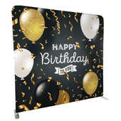 生日派对可折叠铝合金展架直型快幕秀背景架广告架签到处