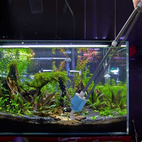 鱼缸自动清理换水器水族箱电动抽水泵鱼粪清洁工具洗沙吸便器美规