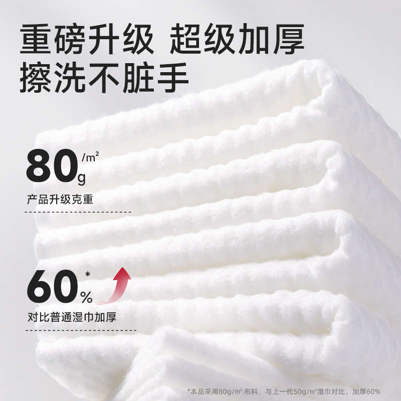 德佑桃婴儿加厚湿巾手口专用新生宝宝儿童湿纸巾家用大包80抽*3包