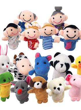 Baby Plush Toy Finger Puppets Tell Story Props 10pcs Animals