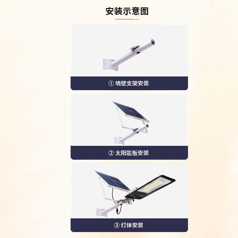 led太阳能路灯家用室外庭院灯防水户外大面积照明投光灯超长续航