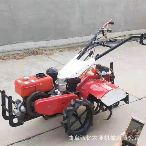 柴油水冷自走式四驱后悬微耕机果园旋耕松土锄草机山地丘陵多用途
