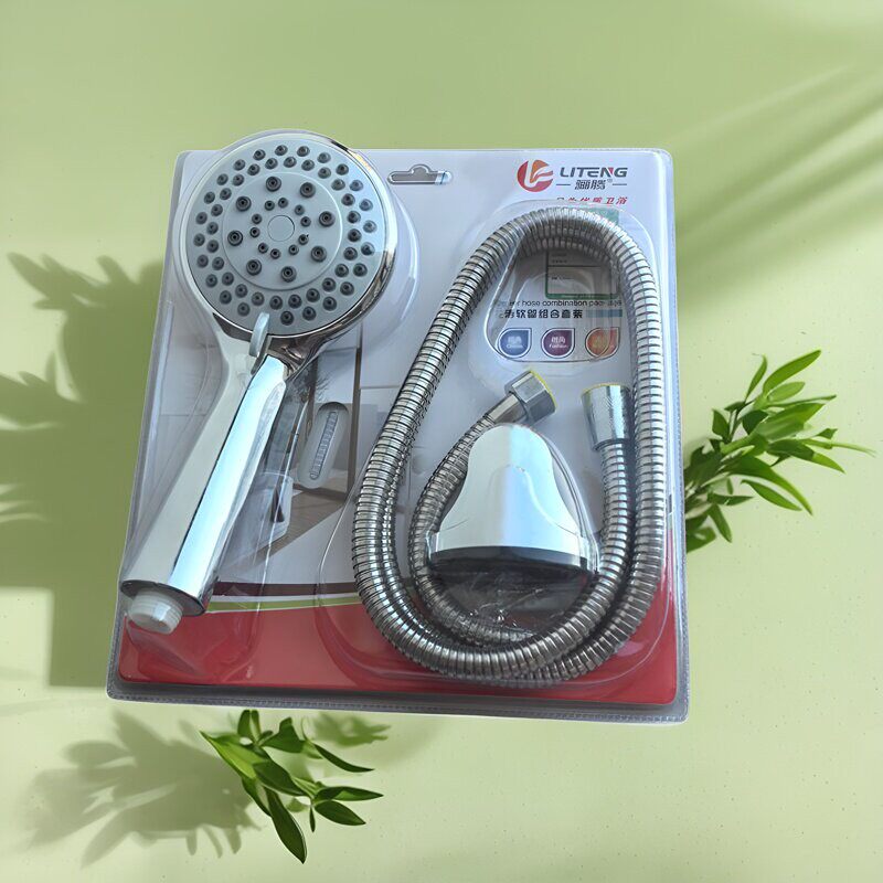 塑料花洒套装电镀喷头手持淋浴软管增压莲蓬头淋浴花洒简易三件套