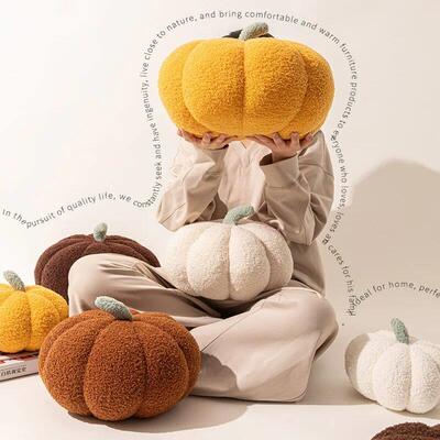 Fluffy Pumpkin Plush Pillow Creative Special-shaped Sofa Cus