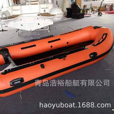 CANTO浩裕船艇直销3.8米救生船艇充气铝合金底板运动艇冲锋舟