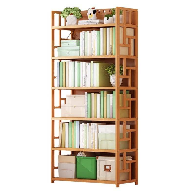 简易书架置物架落地实木书柜楠竹儿童阅读架学生桌上多层家用收纳