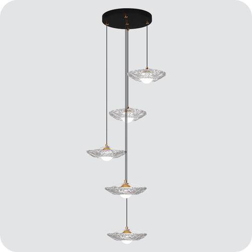 现代简约led室内吊灯亚克力灯罩护眼设计师中山灯具楼梯吊灯
