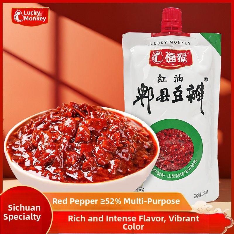 福猴红油郫县豆瓣酱350g家用袋装成都特产川菜调味料炒菜红烧烹饪