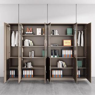 简约现室代文件柜木质案柜柜资料柜储物柜书玻璃带锁办SG 12公柜