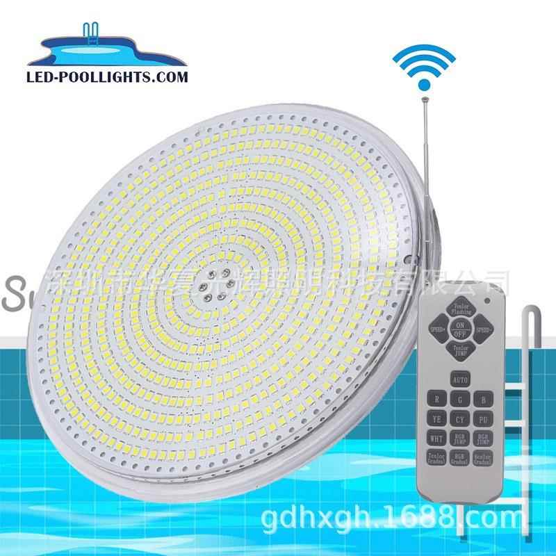 电商热销PAR56泳池灯全灌胶LED挂壁式水底灯七彩开关控制