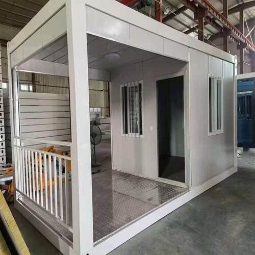 住人集装箱房玻璃幕墙办公室模块化打包箱工地临建箱式活动房