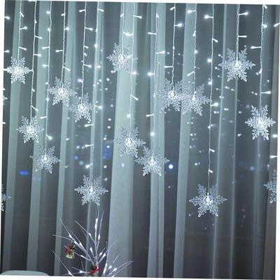 3.2M Christmas Snowflakes LED String Lights Flashing Fairy C