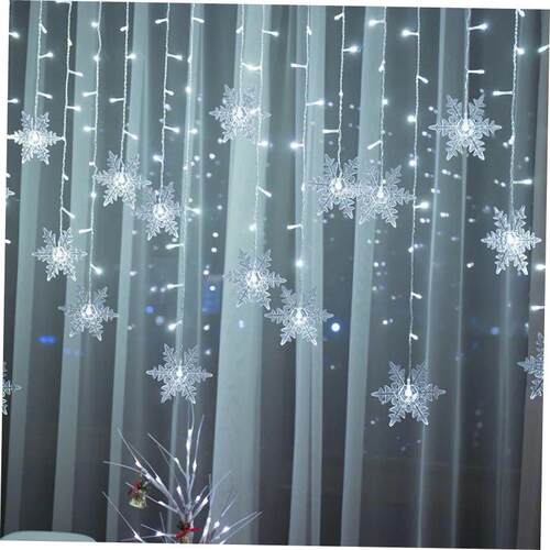 3.2M Christmas Snowflakes LED String Lights Flashing Fairy C