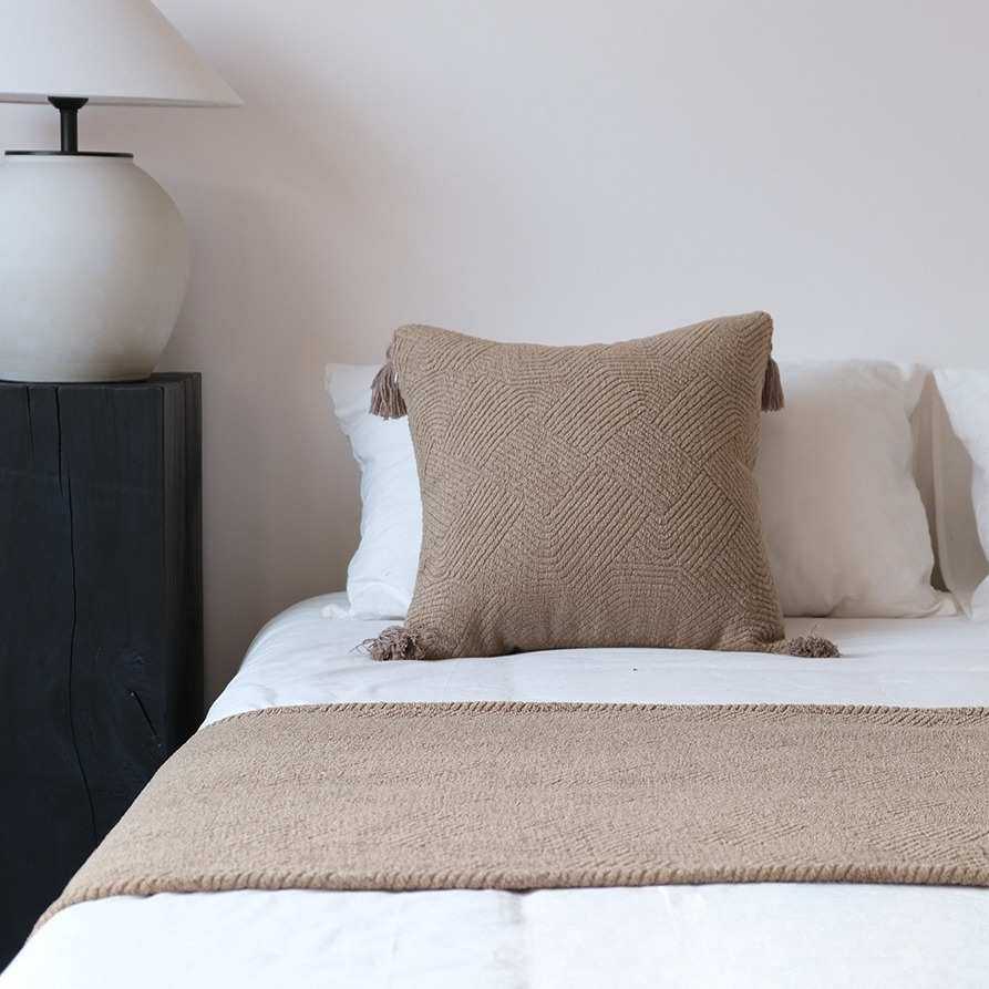 侘寂中古风床尾毯床尾巾搭毯床搭巾盖毯民宿酒店客栈床旗咖色棕色,床上用品,休闲毯/毛毯/绒毯,淘宝优惠券,粉丝福利购,淘宝优惠卷