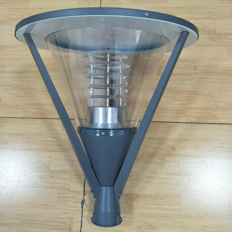 庭院灯具E27灯头LED30W铝材庭院灯头户外防水圆形路灯头