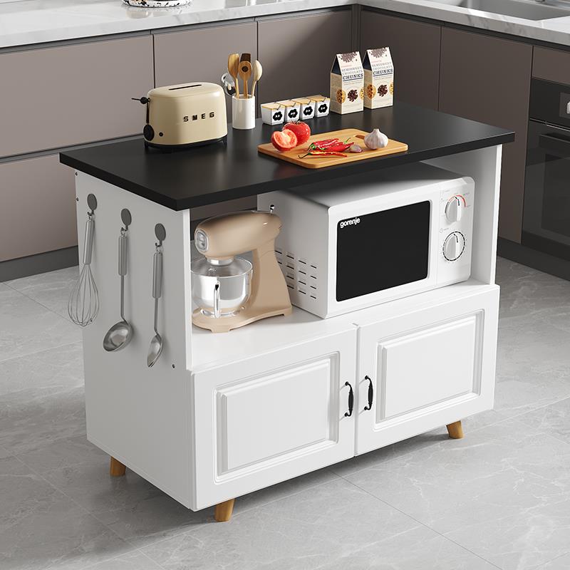 正品房切菜小桌子落波地带柜门桌微炉烤箱餐储物柜家用多功能收纳