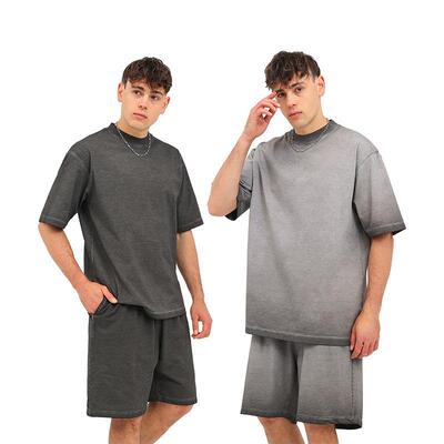 Womens Oversized Tshirt Shorts Set Heavyweight Relaxed