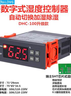 DHC-100恒湿箱湿度控制器自动加湿和除湿控制仪表开关带探头