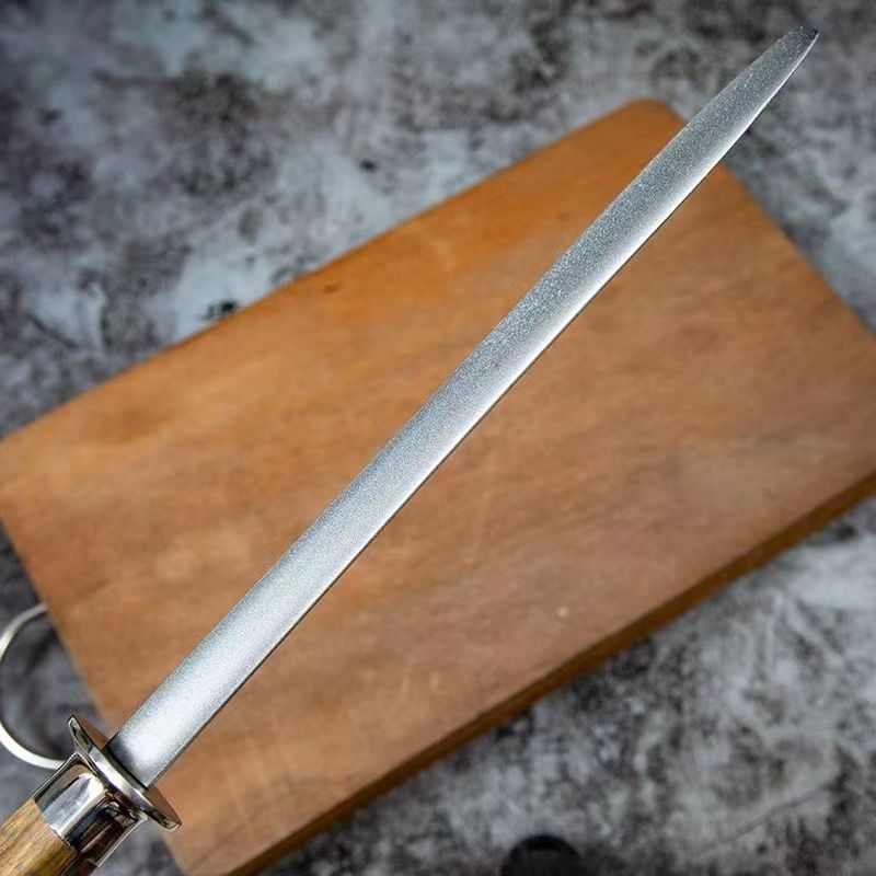 金刚砂磨刀棒屠夫商用快速磨刀棍厨房家用高碳钢细砂纹磨刀