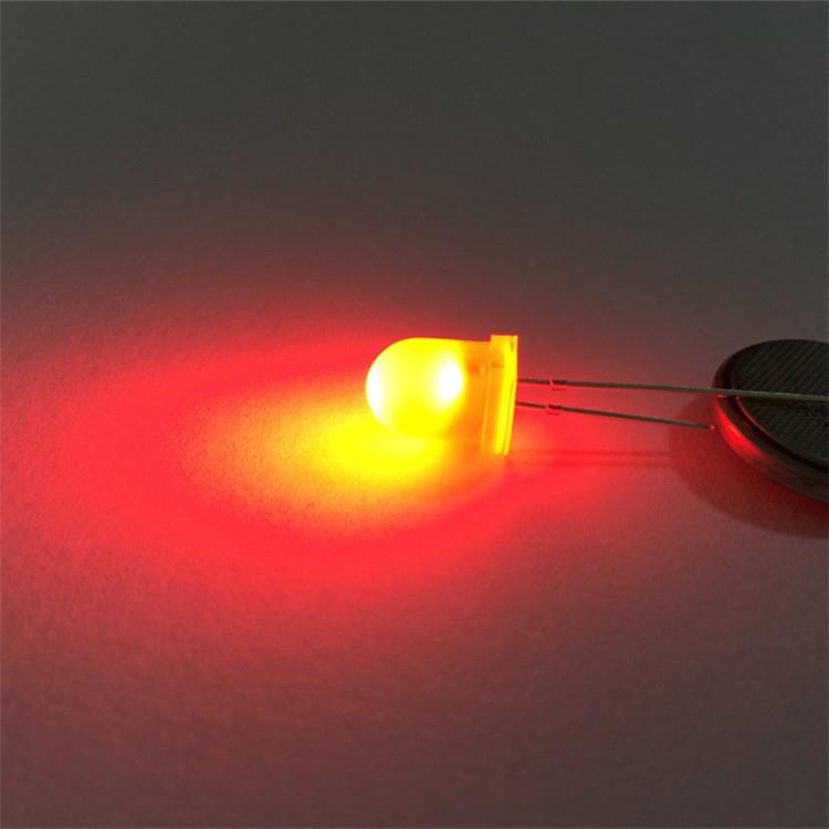 大头F10红绿蓝黄白插件led灯10mm圆头灯珠直插式led灯珠