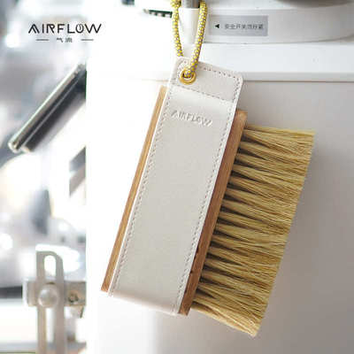 气流马鬃毛实木刷意式吧台刷咖啡粉桌面清理刷皮套款可挂