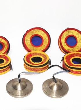 碰铃套西藏锦布刺绣碰铃套叮响包装盒引磬法器注意只有套子-