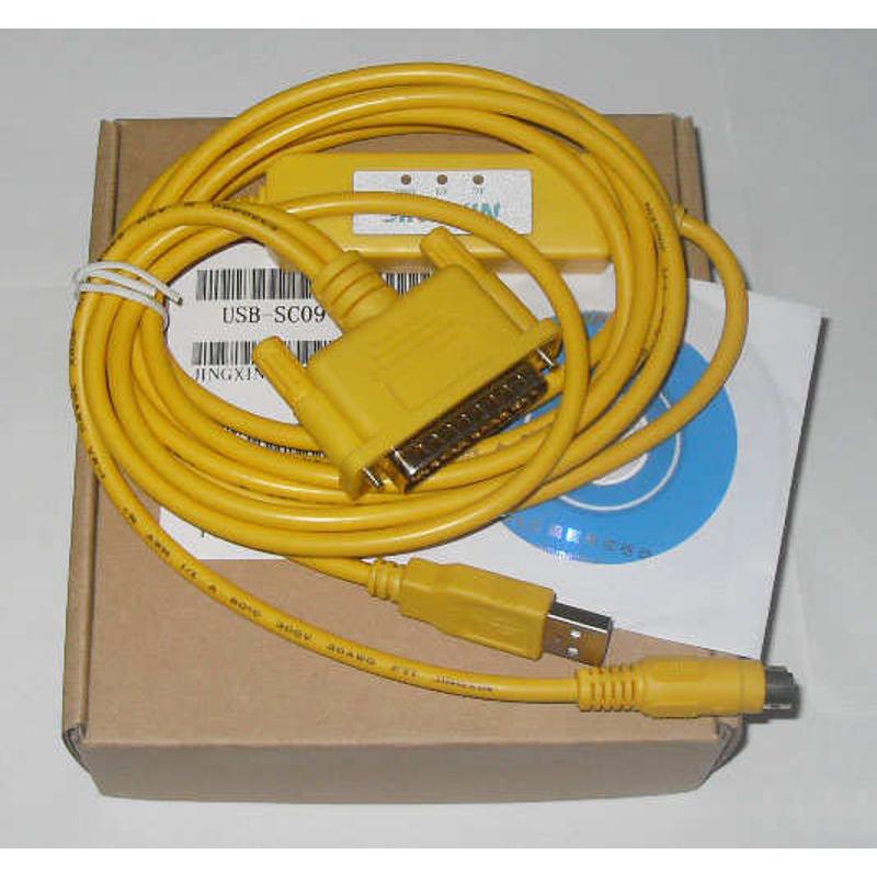 支持XP/WIN7/8，USB TO RS422适用三菱FX1S/1N/2N编程线 USB-SC09