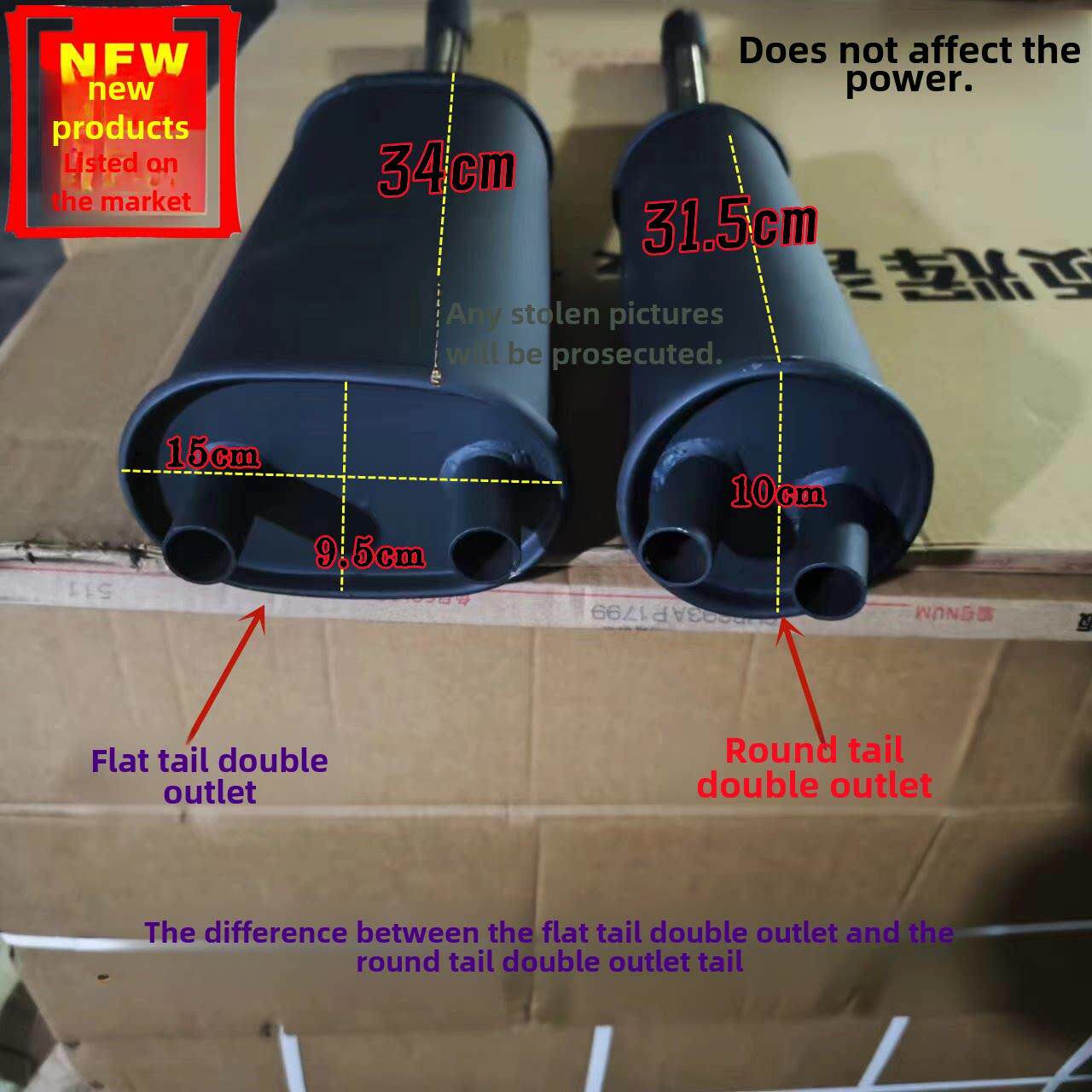 越野摩托车三轮车越野赛车华阳T2 T4改装静音排气管消声器排气管