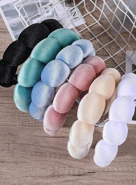 Sponge Headband for Women Girls Puffy Hair Bands Makeup Bubb