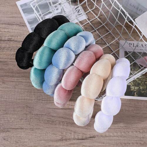 Sponge Headband for Women Girls Puffy Hair Bands Makeup Bubb