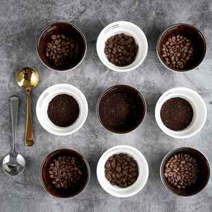 cup杯碗U型评测杯200ML杯测碗勺 304加厚咖啡杯测碗勺盖子cupping