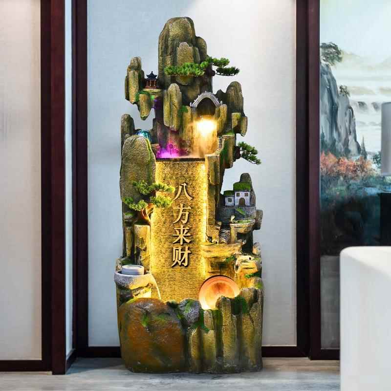 大型落地假山小桥XF9011风水景轮流水招财鱼池家庭花园造装饰院品