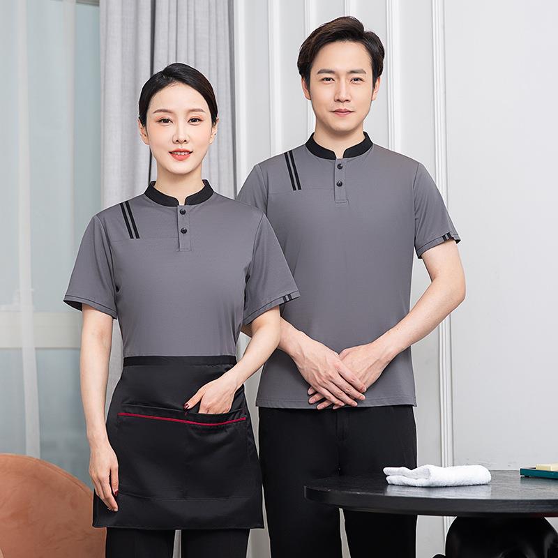 酒店工作服夏装女保洁服短袖宾馆客房扫楼层物业清洁工PA制服半袖
