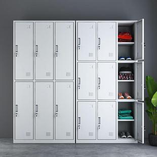 钢制更衣柜门4门XS1236员工铁皮带储物柜锁健身室房存包柜浴换衣