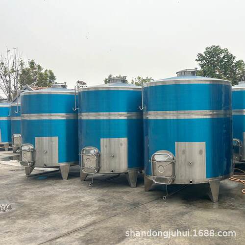 不锈钢恒温发酵罐葡萄酒桑葚酒酶解罐5立方果子酒沉淀罐