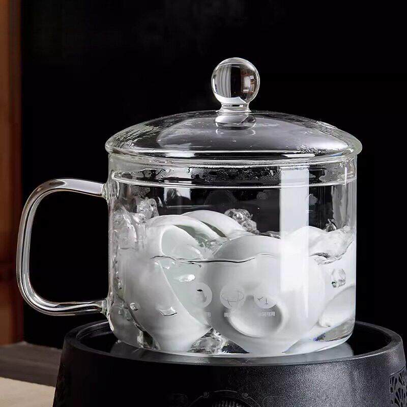 玻璃消毒锅茶洗带盖子子建水洗茶器耐热可黑晶炉使用煮洗茶杯器笔