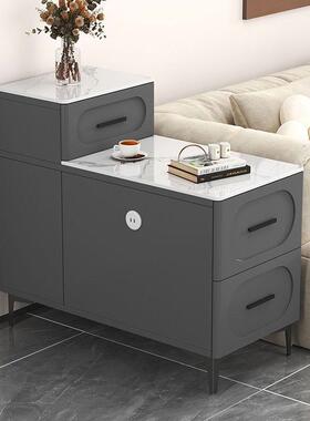 茶柜家用现代约茶几水储物柜小ZHA桌子岩板沙简发边几边侧边柜柜